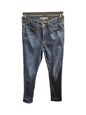 Levis Classic Mid Rise Skinny Jeans Womens Size 4 Medium Wash Stretch Denim